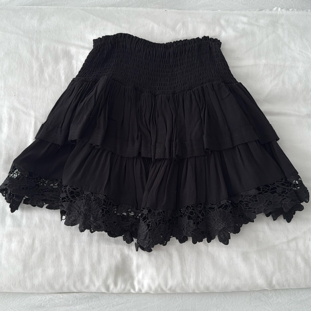 Smocked Black Skirt